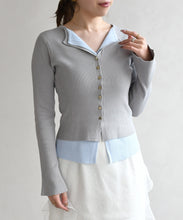 画像をギャラリービューアに読み込む, 【予約販売/2月下旬発売予定】レイヤードカラーニット/TT618308
