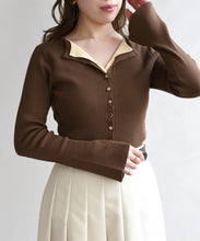 画像をギャラリービューアに読み込む, 【予約販売/2月下旬発売予定】レイヤードカラーニット/TT618308
