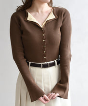 画像をギャラリービューアに読み込む, 【予約販売/2月下旬発売予定】レイヤードカラーニット/TT618308
