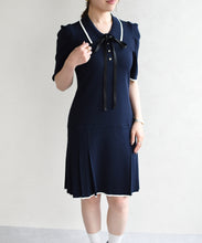 画像をギャラリービューアに読み込む, 配色ポロニットワンピース/TT627404
