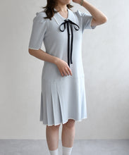 画像をギャラリービューアに読み込む, 配色ポロニットワンピース/TT627404
