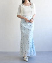 画像をギャラリービューアに読み込む, ドット×フラワーマーメイドスカート/TT617206
