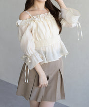 画像をギャラリービューアに読み込む, シャーリングフリルブラウス/TT628103
