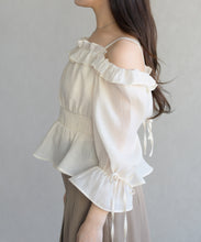 画像をギャラリービューアに読み込む, シャーリングフリルブラウス/TT628103
