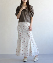 画像をギャラリービューアに読み込む, ドット×フラワーマーメイドスカート/TT617206
