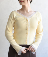 画像をギャラリービューアに読み込む, レーストリミング袖フレアニット/TT618305
