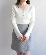 画像をギャラリービューアに読み込む, レーストリミング袖フレアニット/TT618305
