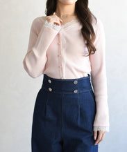 画像をギャラリービューアに読み込む, レーストリミング袖フレアニット/TT618305
