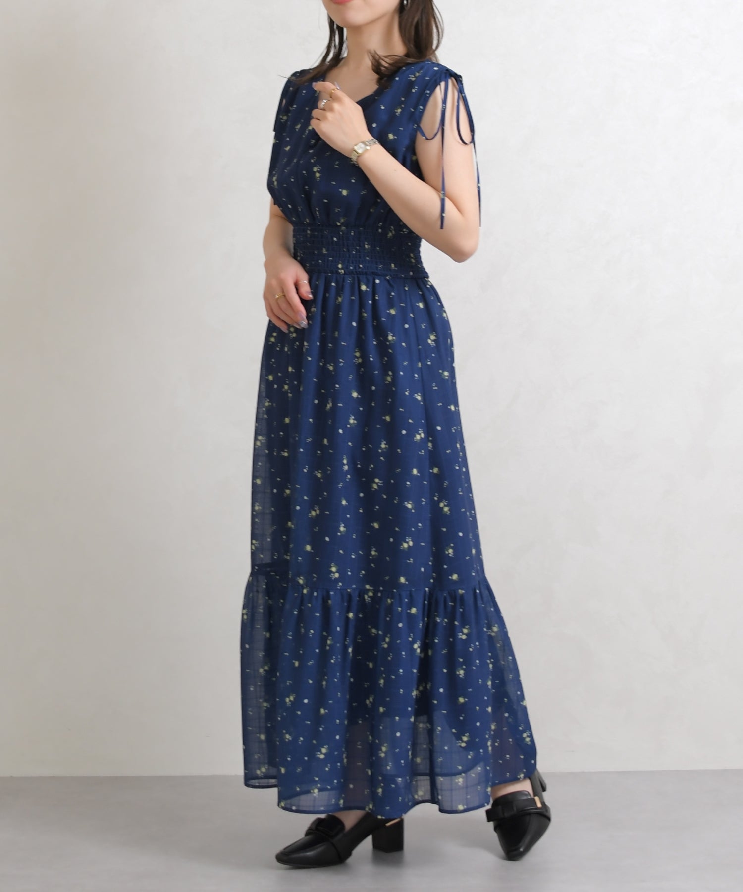 ART MIX アートミックス モユル 手染め風 総柄 ノースリーブ ワンピース 花柄ノースリーブワンピース/TT627405 – MISCH MASCH|31 Sons de mode