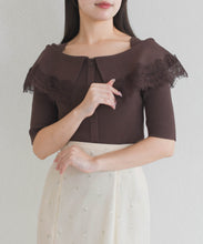 画像をギャラリービューアに読み込む, 【予約販売/3月下旬発売予定】レーストリミングビッグカラーニット/TT628302
