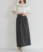 画像をギャラリービューアに読み込む, 【予約販売/4月上旬発売予定】フリル配色ニット/TT628307
