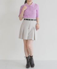 画像をギャラリービューアに読み込む, 【予約販売/3月下旬発売予定】アイレット編みポロニット/TT628304
