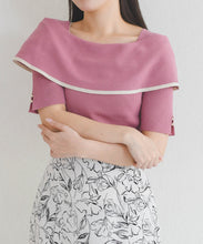 画像をギャラリービューアに読み込む, 【予約販売/3月下旬発売予定】アシメリボン2way配色ケープニット/MM628310
