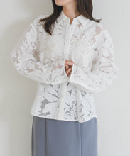 画像をギャラリービューアに読み込む, 【一部店舗限定】シアー襟付きブラウス/MM658101
