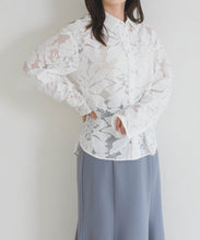 画像をギャラリービューアに読み込む, 【一部店舗限定】シアー襟付きブラウス/MM658101
