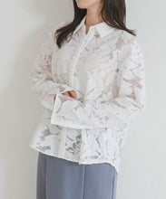画像をギャラリービューアに読み込む, 【一部店舗限定】シアー襟付きブラウス/MM658101
