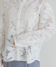 画像をギャラリービューアに読み込む, 【一部店舗限定】シアー襟付きブラウス/MM658101
