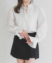 画像をギャラリービューアに読み込む, 【一部店舗限定】フリルカラー前リボンブラウス/MM658108
