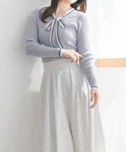 画像をギャラリービューアに読み込む, マルチ配色ボウタイリブニット/MM618305
