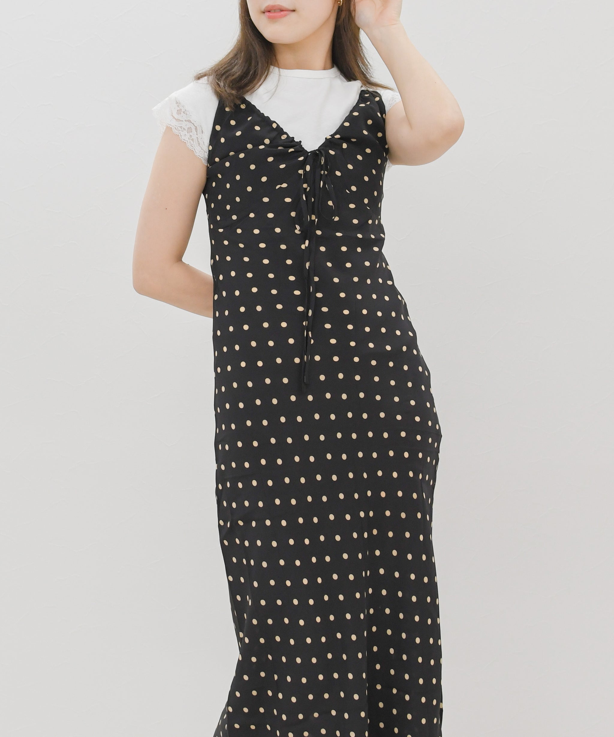 一部店舗限定】ドット柄リボンキャミワンピース/MM657410 – MISCH