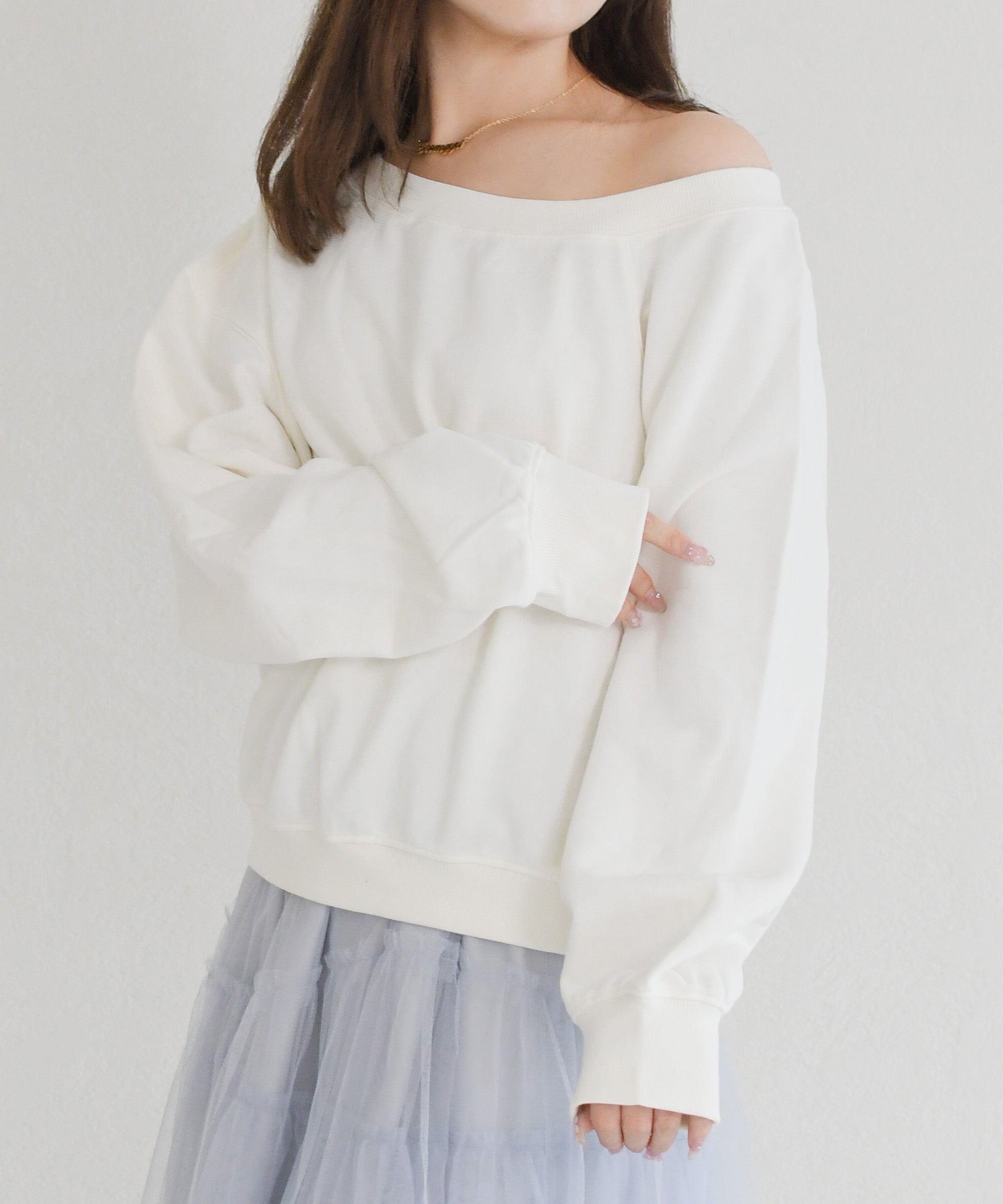 31 Sons de mode - ♡トランテアン♡ ネック ビジュー プルオーバー オフホワイト カットソー 31 Sons de mode – MISCH MASCH|31 Sons de mode