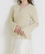 画像をギャラリービューアに読み込む, ラメシアーペプラムカーディガン/MM618402
