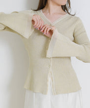 画像をギャラリービューアに読み込む, ラメシアーペプラムカーディガン/MM618402

