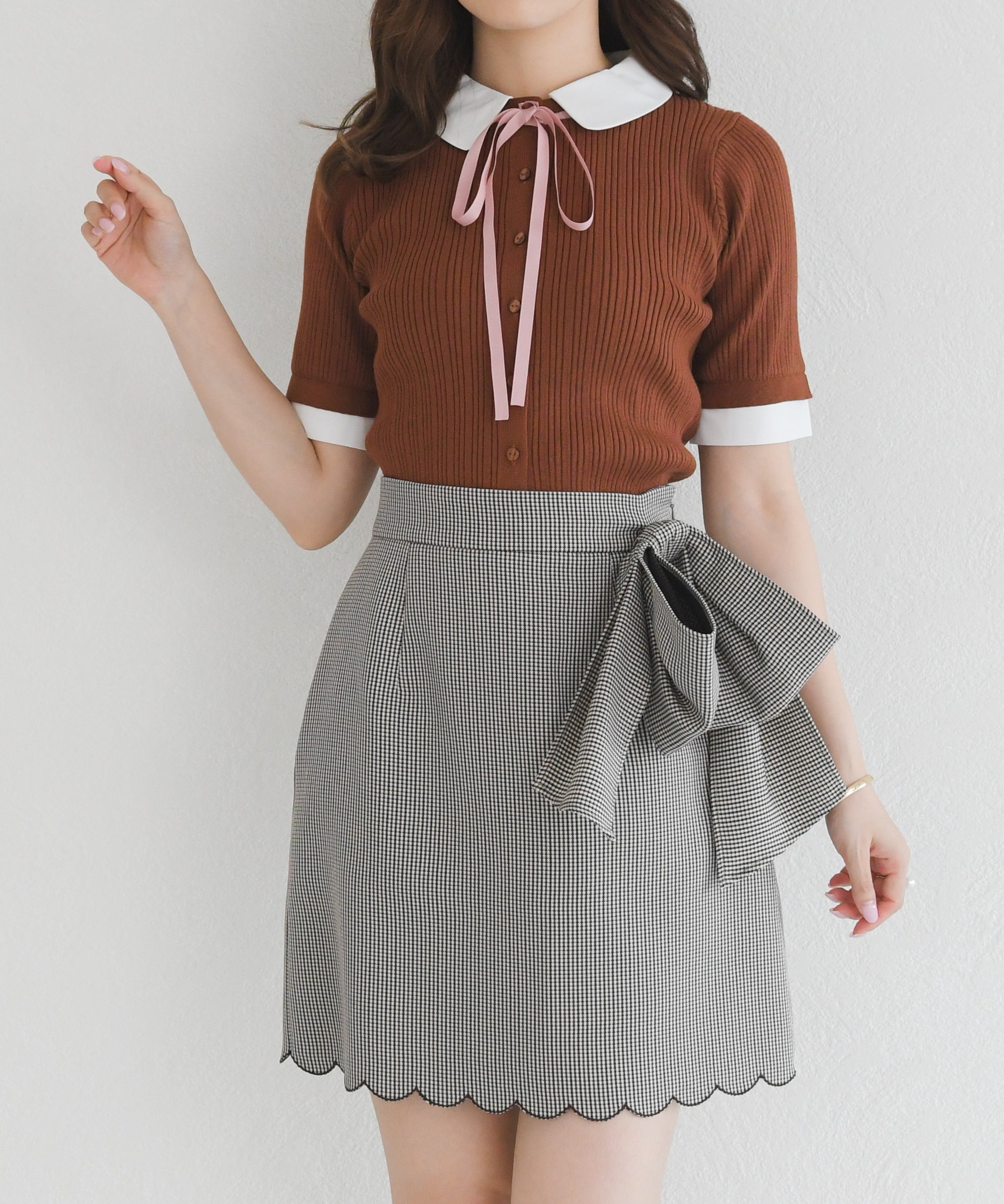 裾スカラップリボンミニスカート/TT637203 – MISCH MASCH|31 Sons de mode