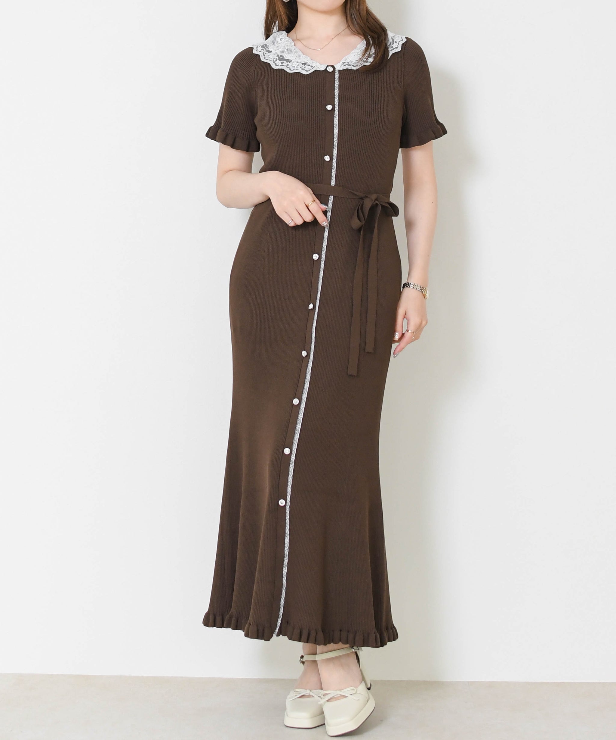 レースフリルニットワンピース/MM627423 – MISCH MASCH|31 Sons de mode