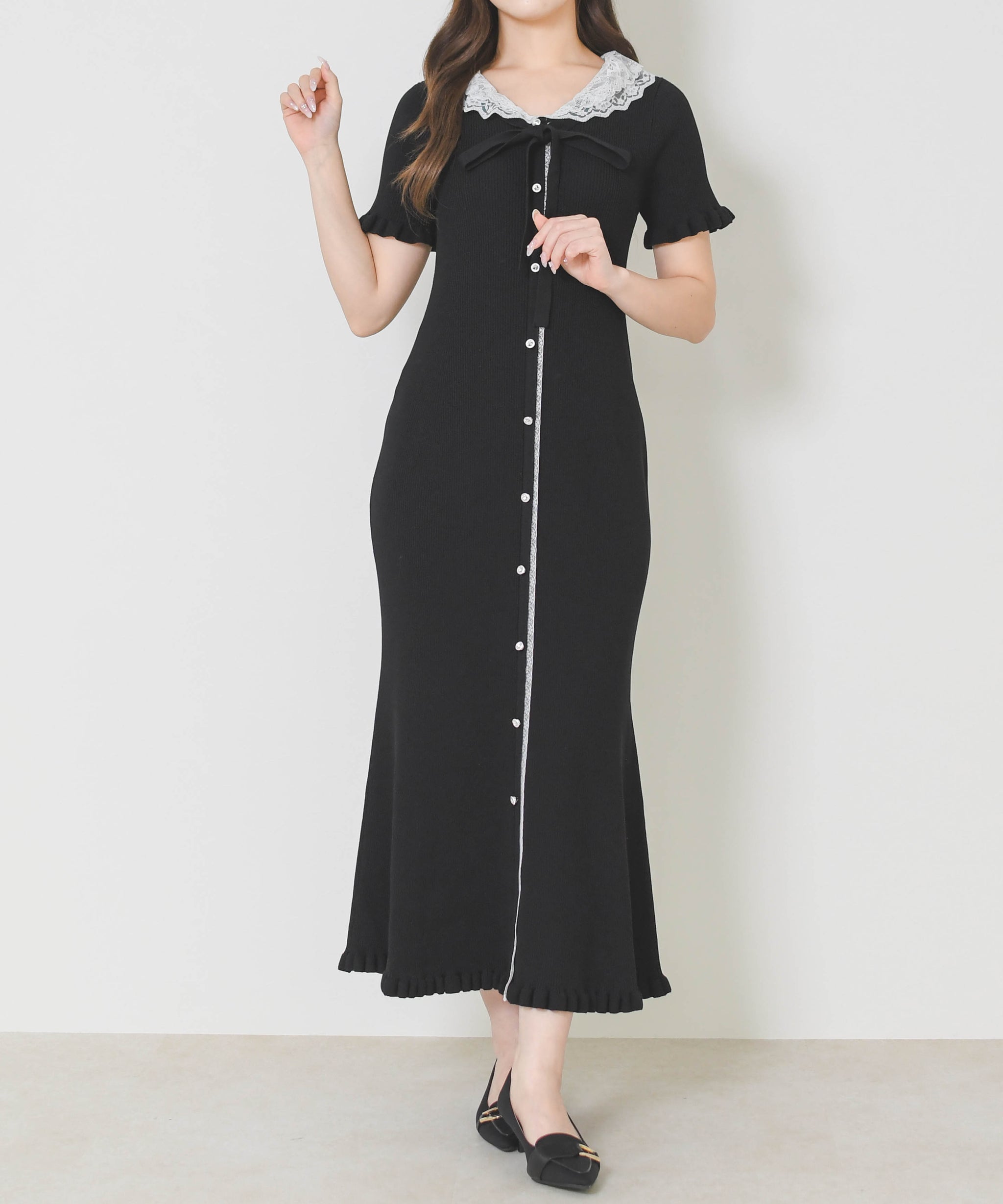 レースフリルニットワンピース/MM627423 – MISCH MASCH|31 Sons de mode