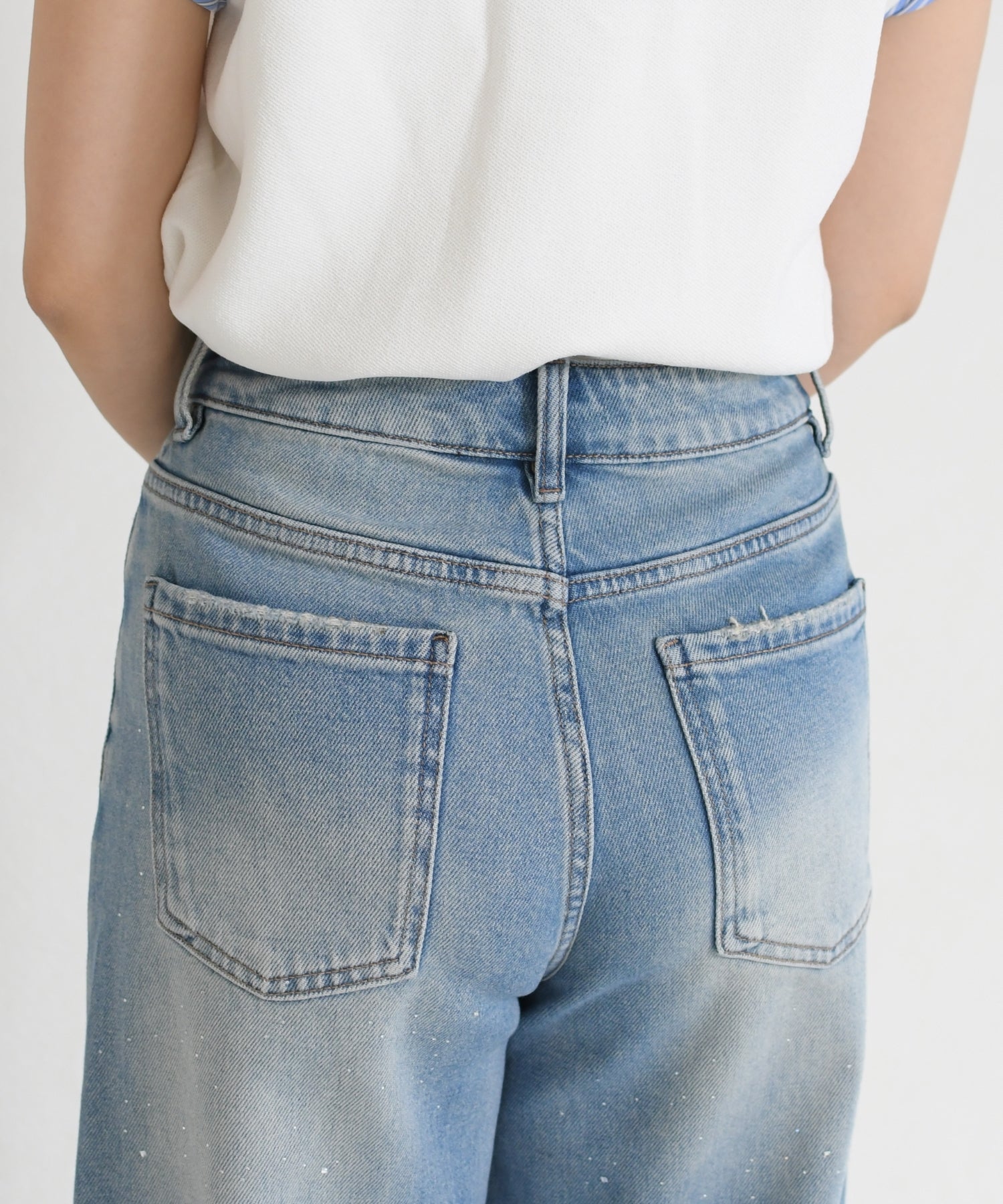 秋満開の風に舞う / ばんばんし 一部店舗限定】ラインストーンデザインデニムパンツ/MM657303 – MISCH