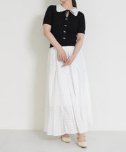 画像をギャラリービューアに読み込む, 【一部店舗限定】フラワージャガードシアーロングスカート/MM657201
