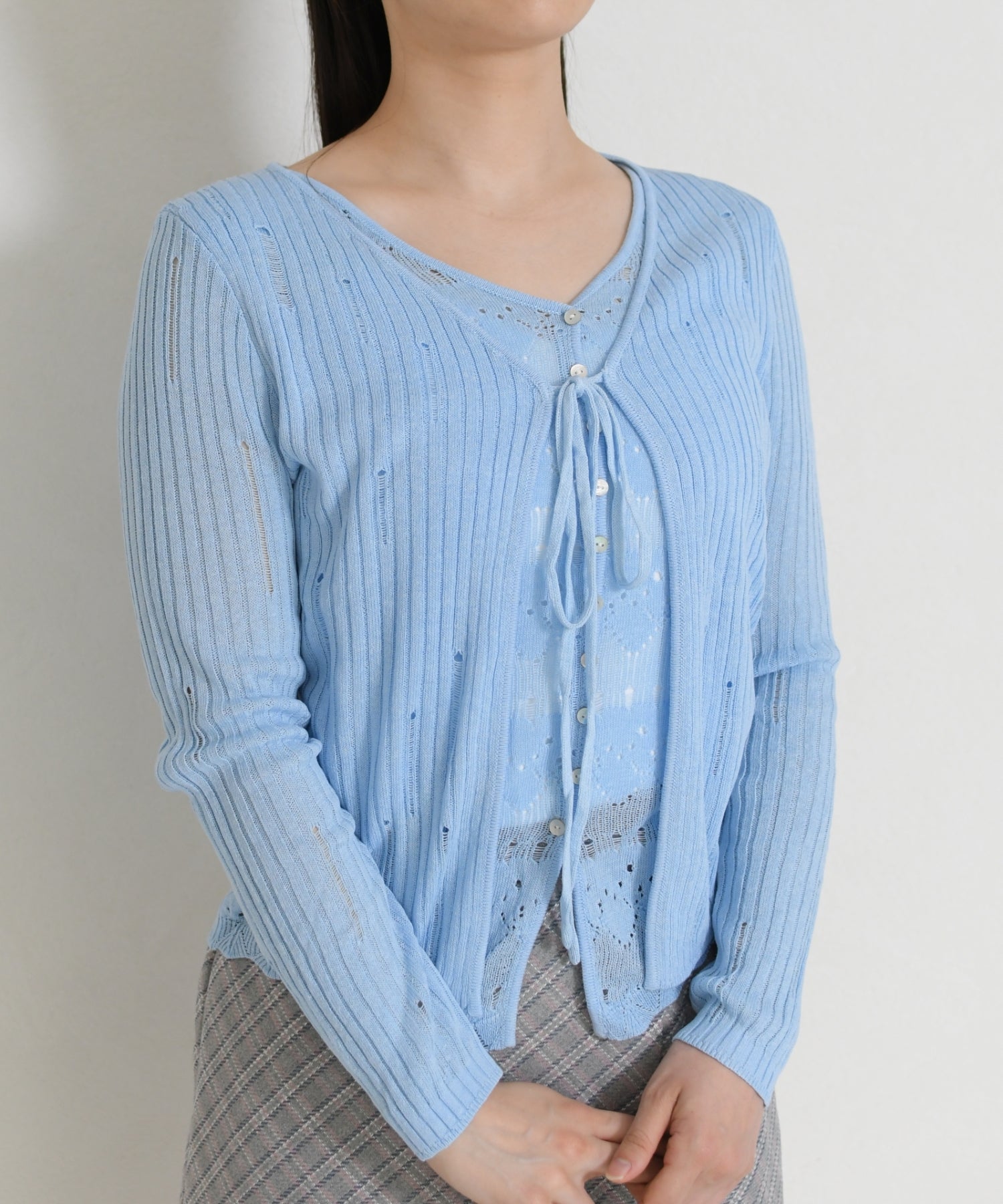 一部店舗限定】レイヤード風リボンリブニット/TT658306 – MISCH MASCH