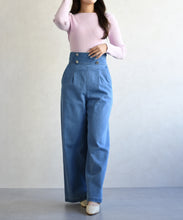 画像をギャラリービューアに読み込む, レースアップデニムワイドパンツ/TT617301
