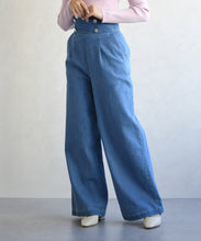 画像をギャラリービューアに読み込む, レースアップデニムワイドパンツ/TT617301
