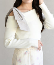 画像をギャラリービューアに読み込む, アシメリボンニットプルオーバー/TT618301
