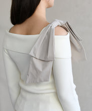 画像をギャラリービューアに読み込む, アシメリボンニットプルオーバー/TT618301
