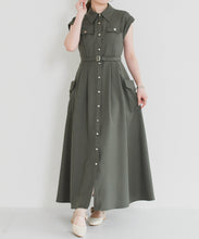 画像をギャラリービューアに読み込む, 【予約販売/5月上旬発売予定】配色襟フレンチシャツワンピース/MM627412
