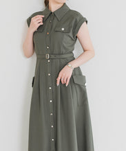 画像をギャラリービューアに読み込む, 【予約販売/5月上旬発売予定】配色襟フレンチシャツワンピース/MM627412
