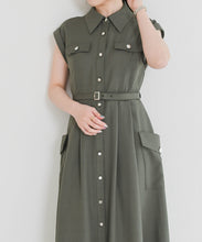 画像をギャラリービューアに読み込む, 【予約販売/5月上旬発売予定】配色襟フレンチシャツワンピース/MM627412
