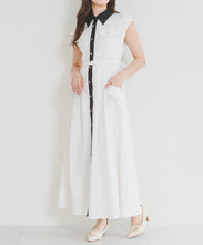 画像をギャラリービューアに読み込む, 【予約販売/5月上旬発売予定】配色襟フレンチシャツワンピース/MM627412
