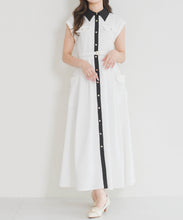 画像をギャラリービューアに読み込む, 【予約販売/5月上旬発売予定】配色襟フレンチシャツワンピース/MM627412
