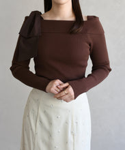 画像をギャラリービューアに読み込む, アシメリボンニットプルオーバー/TT618301
