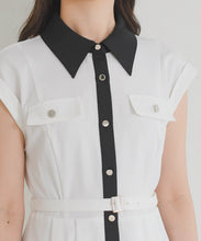 画像をギャラリービューアに読み込む, 【予約販売/5月上旬発売予定】配色襟フレンチシャツワンピース/MM627412
