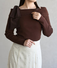 画像をギャラリービューアに読み込む, アシメリボンニットプルオーバー/TT618301
