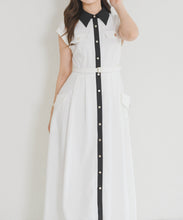 画像をギャラリービューアに読み込む, 【予約販売/5月上旬発売予定】配色襟フレンチシャツワンピース/MM627412
