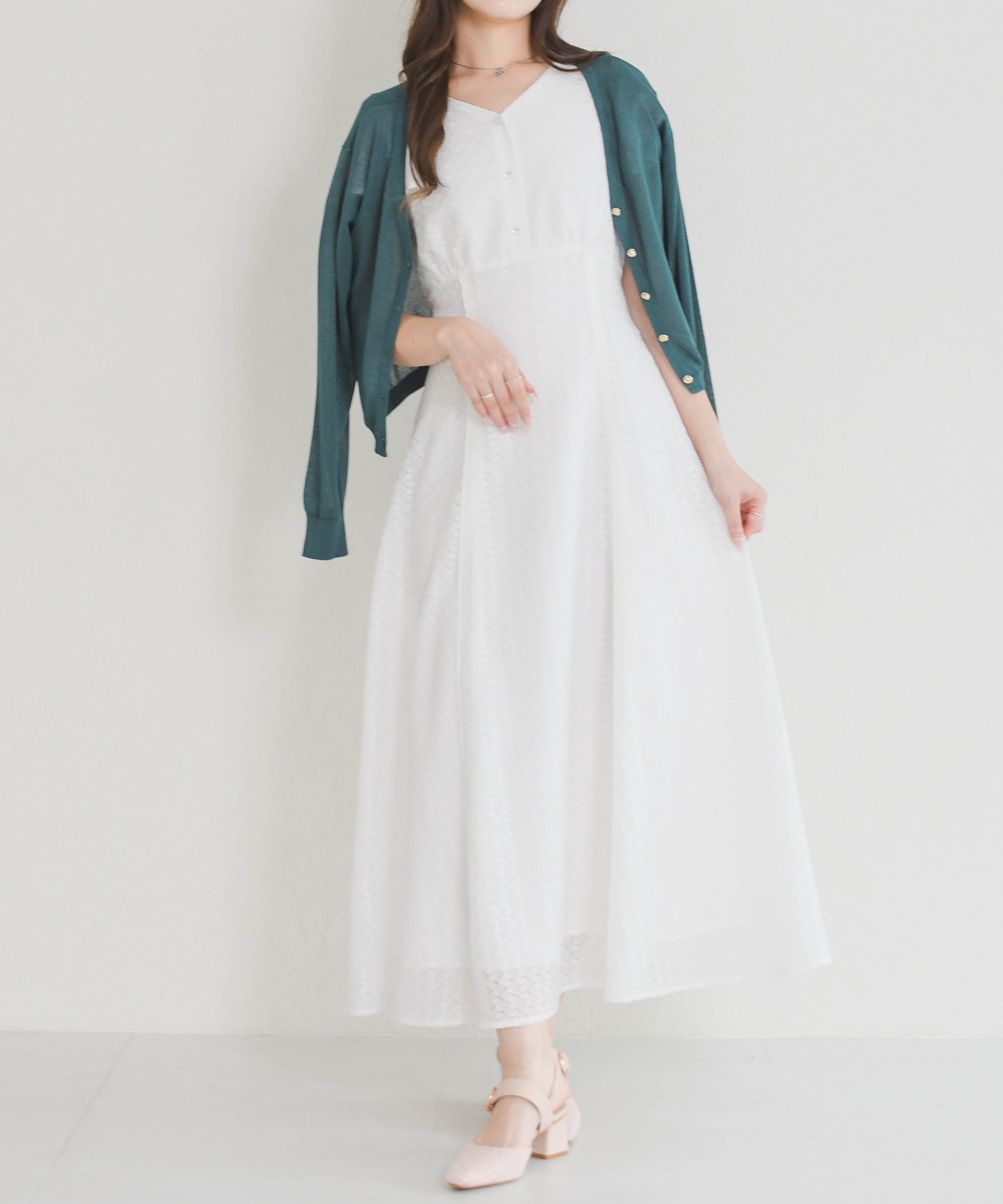 ラメ深Vカーディガン ラメシアーVネッククロップドカーディガン/MM628404 – MISCH MASCH|31