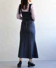 画像をギャラリービューアに読み込む, 肩リボンデニムライクジャンスカ/TT617405
