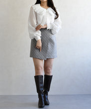 画像をギャラリービューアに読み込む, 襟プリーツシアーブラウス/TT618101
