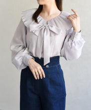画像をギャラリービューアに読み込む, 襟プリーツシアーブラウス/TT618101
